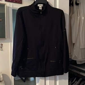 Chico’s Black Sweatshirt Style Jacket